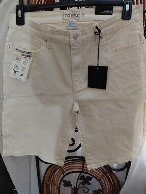 Cream 5-Pocket Men’s Jean Shorts